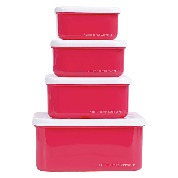 Avis Lot de 4 Boîtes à Goûter - Cerises