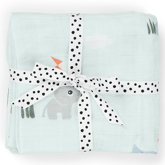 Lot de 2 Langes - Playground Bleu Done by Deer