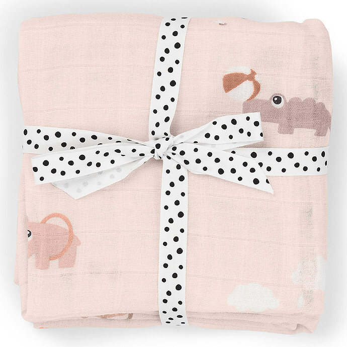 Lot de 2 Langes - Playground Rose Done by Deer