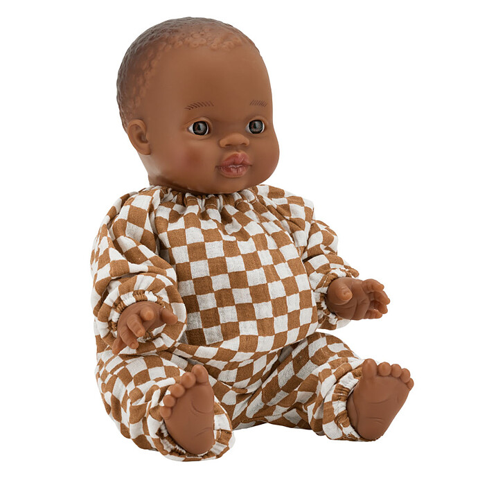 Poupon Petit Garçon avec sa Tenue - Damier Paola Reina