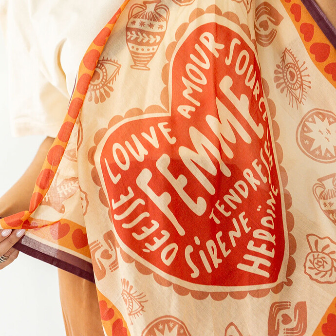 Avis Small Foulard Mamavida - Mummy Fire