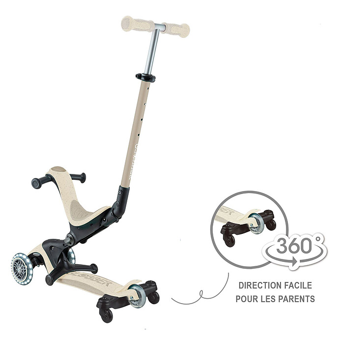 Trottinette Evolutive Go Up Deluxe Light Eco 360 - Taupe pas cher