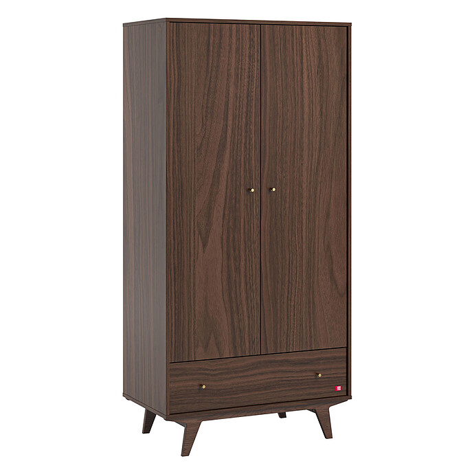 Armoire 2 Portes Mid II - Noyer Vox Meubles
