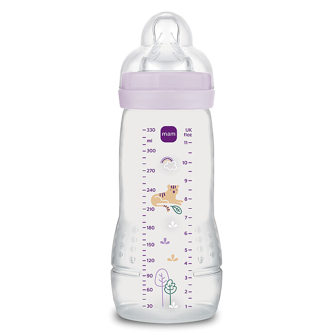 Biberon Easy Active 2ème Âge Lilas - 330 ml MAM