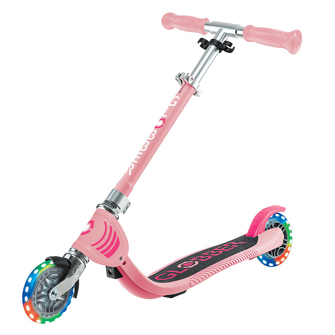 Trottinette Flow Junior Lights - Rose Pastel pas cher