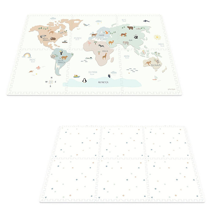 Tapis de Jeux Réversible TILOO - Worldmap Play&Go
