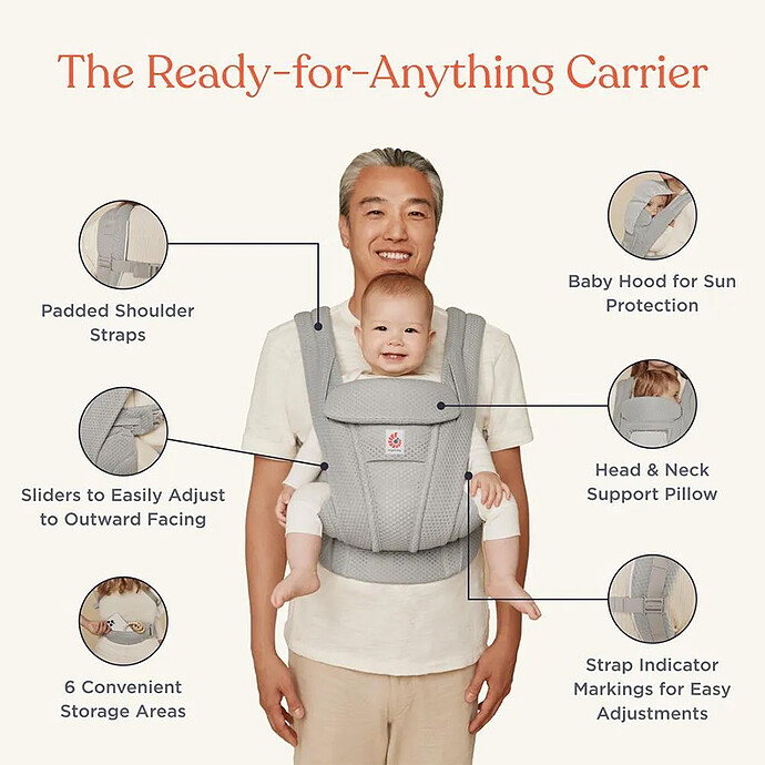 Avis Porte-bébe Omni Deluxe Mesh - Beige