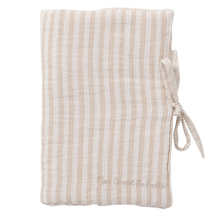 Protège-carnet de Santé - Rayé Galet BB&Co