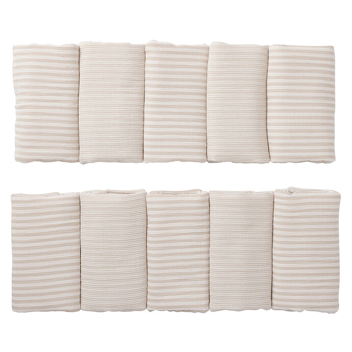 Tour de Lit Modulable et Respirant - Rayé Galet BB&Co