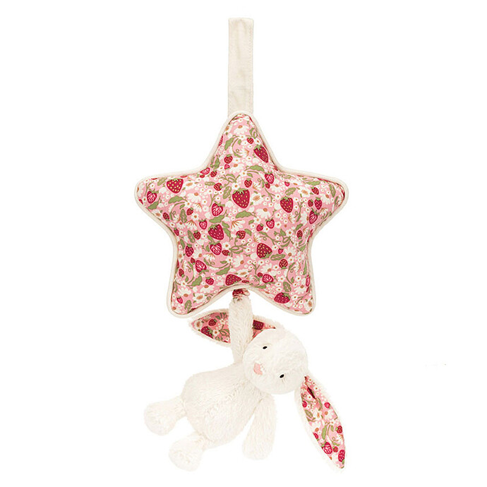 Blossom Cream Bunny Berry Musical Pull Jellycat