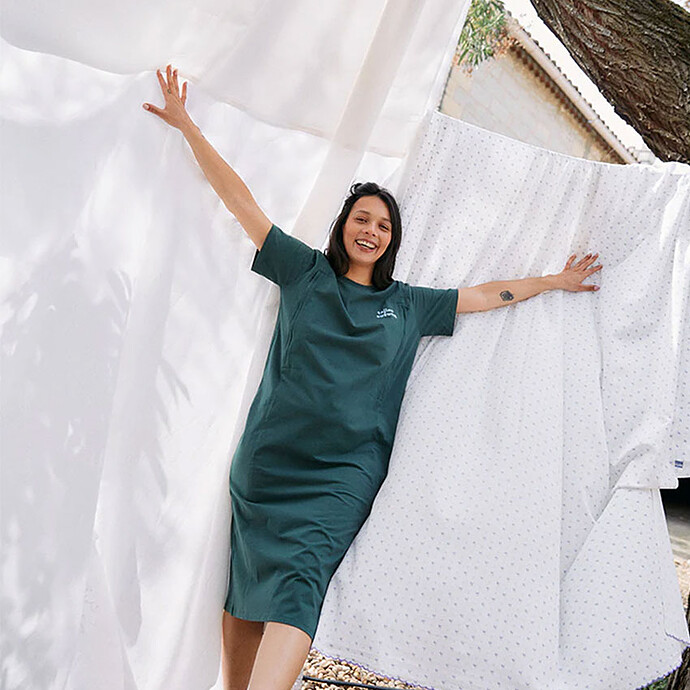 Robe d'Allaitement Tee Verte - L Tajinebanane