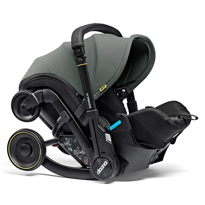 Siège Auto i-Size Groupe 0+ / Poussette Doona X - Slate Green pas cher