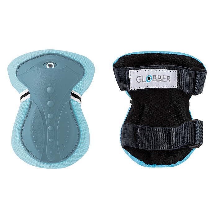Lot de 3 Protections Junior Coudes Genoux et Poignets Bleu Pastel - XXS Globber