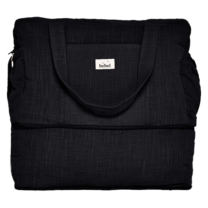 Sac à Langer Effet Lin 24/48H - Réglisse BEBEL