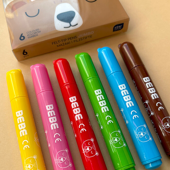 Lot de 6 Feutres Jumbo BEBE Friends Bebe Interdruk