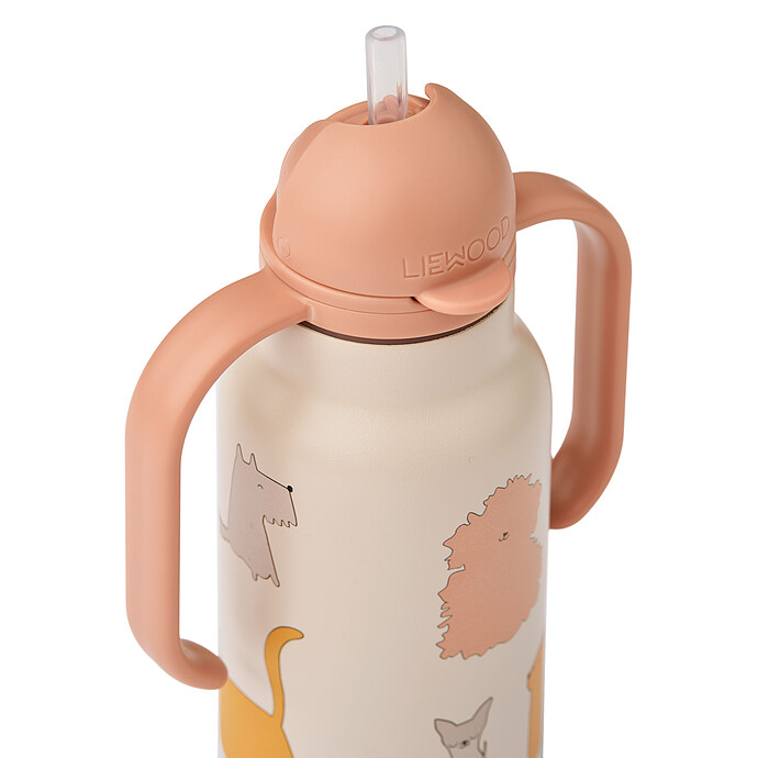 Gourde avec Poignées Kimmie Cats and Dogs Sandy - 250 ml Liewood