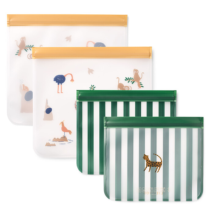 Lot de 4 Sachets Alimentaires Réutilisables Rebus - All Together Sandy Liewood