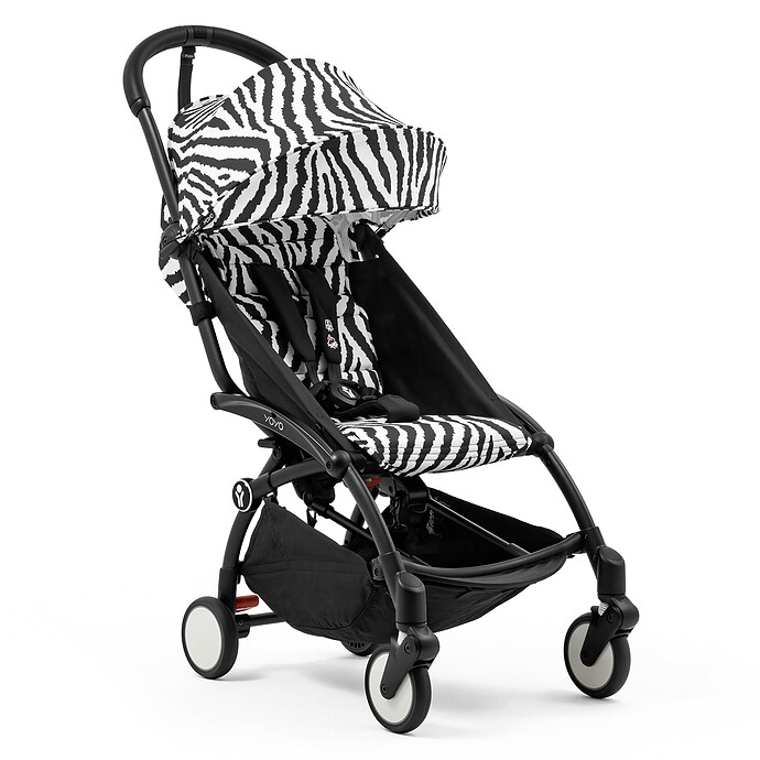 Poussette YOYO³ 6+ Chassis Noir - Zebra Stokke