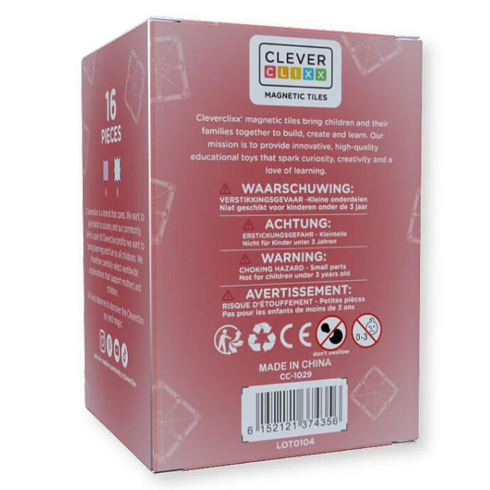 Kit de 16 Tuiles Aimantées Pailletées pas cher