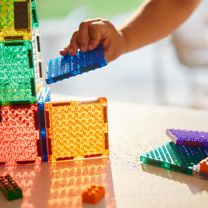 Kit de 16 Tuiles Aimantées Compatibles LEGO & DUPLO pas cher