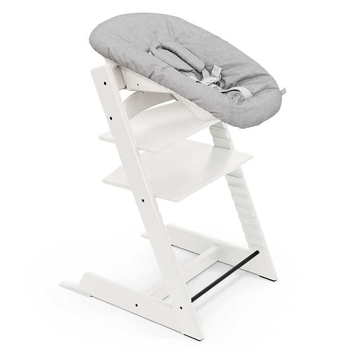 Avis Chaise Haute Tripp Trapp avec Newborn Set et Baby Set - Blanc et Gris