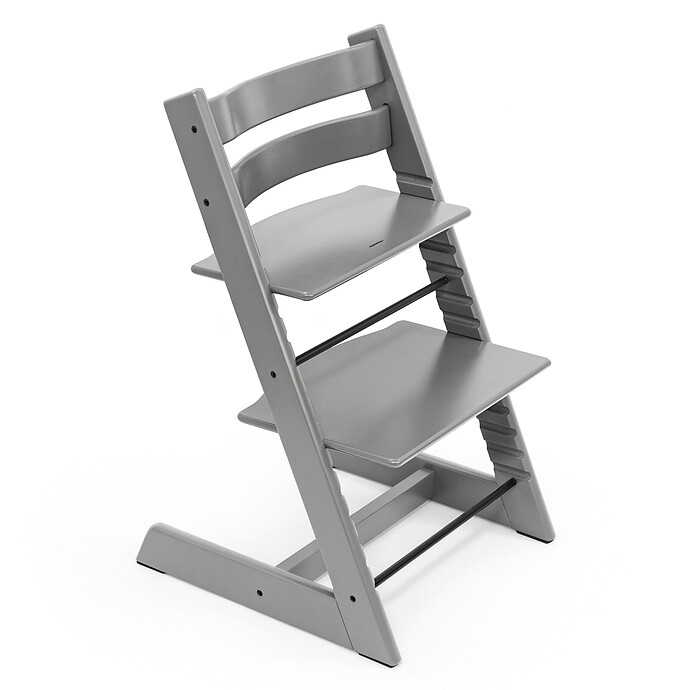 Chaise Haute Tripp Trapp avec Newborn Set et Baby Set - Gris Tempête et Gris Stokke