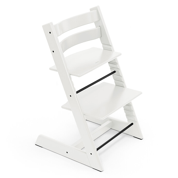 Chaise Haute Tripp Trapp avec Baby Set et Coussin Classic - Blanc et Stars Silver Stokke