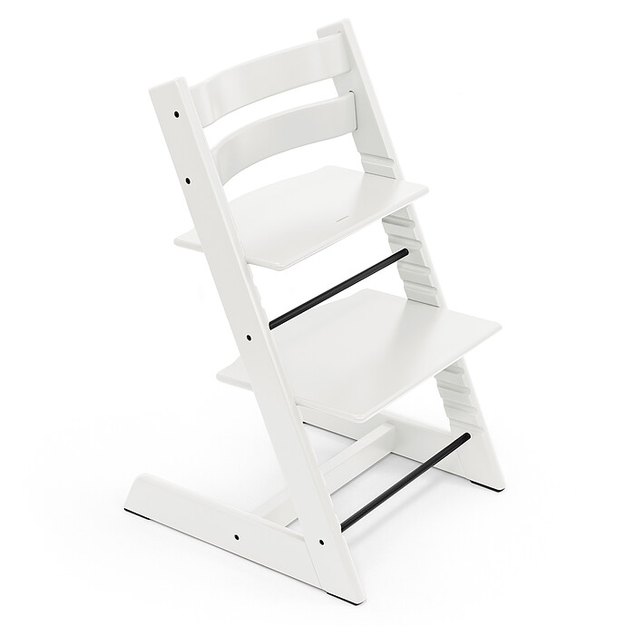 Chaise Haute Tripp Trapp avec Plateau et Baby Set - Blanc Stokke