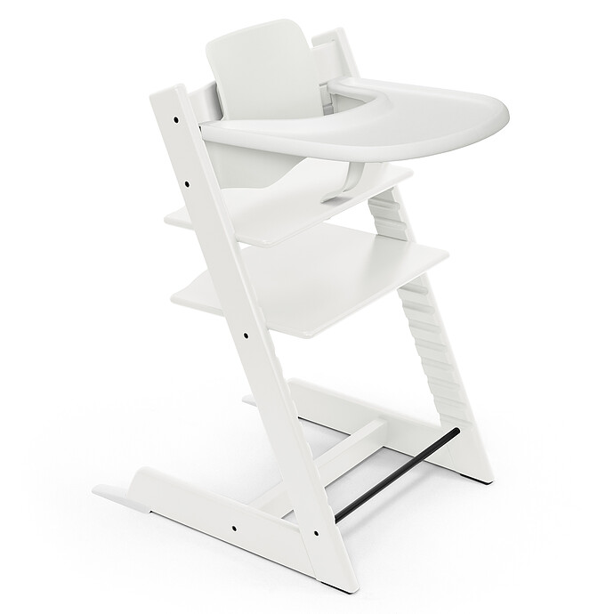 Avis Chaise Haute Tripp Trapp avec Plateau et Baby Set - Blanc