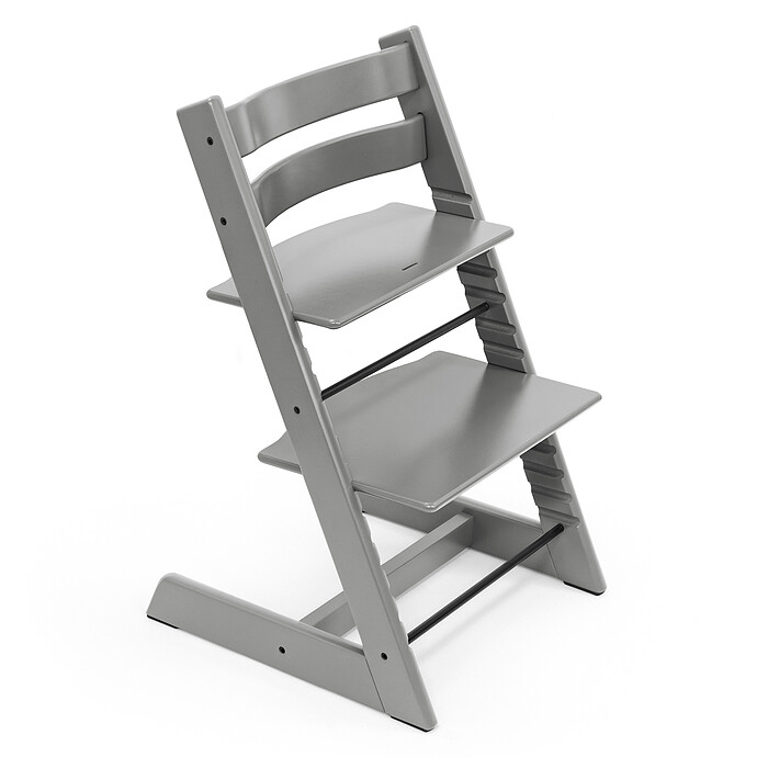 Chaise Haute Tripp Trapp avec Plateau et Baby Set - Gris Tempête Stokke