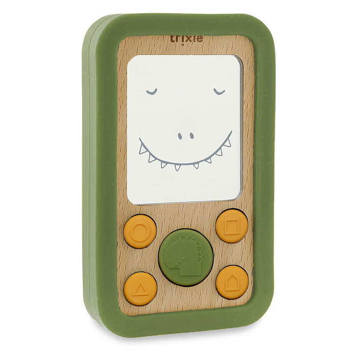 Téléphone Bois Silicone - Mr. Dino Trixie Baby