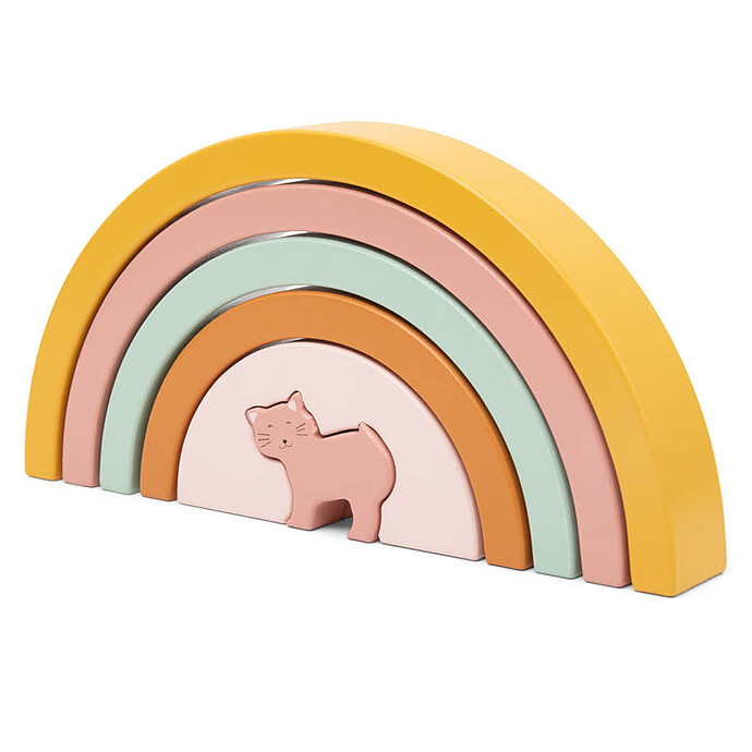 Arc-en-ciel à Empiler en Bois - Mrs. Cat Trixie Baby