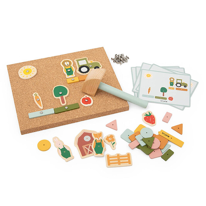 Jeu de Clous en Bois - Ferme Trixie Baby