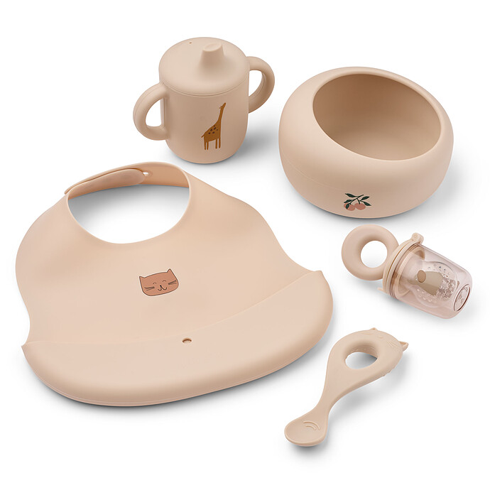 Set Repas 5 Pièces Mileah - Apple Blossom Liewood
