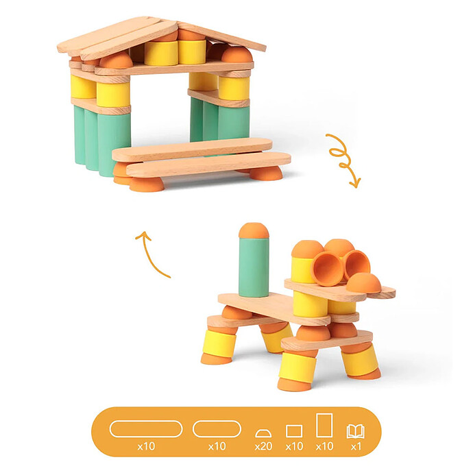 Jeu de Construction Stix - 60 Pièces  Oppi Toys