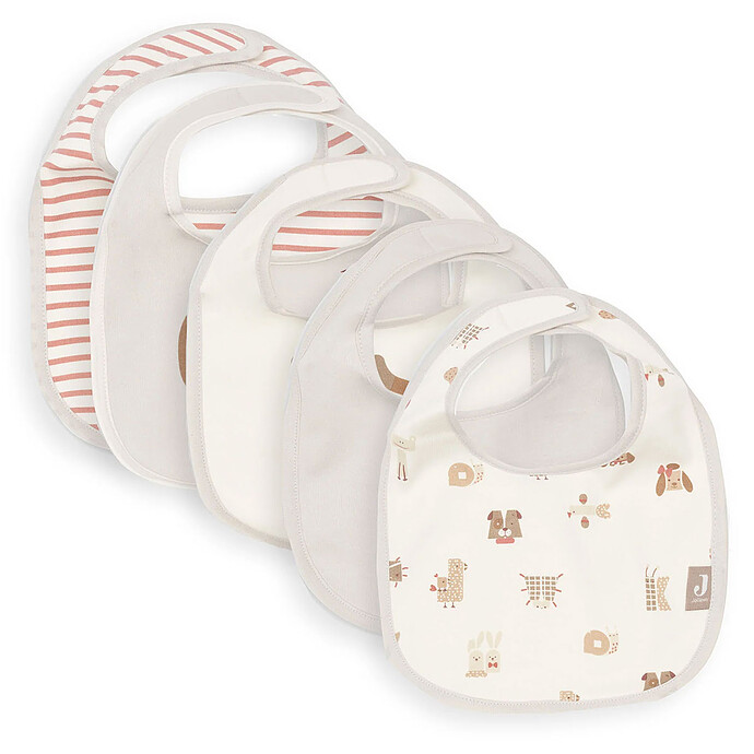 Lot de 5 Bavoirs Imperméables - Animal Friends Jollein