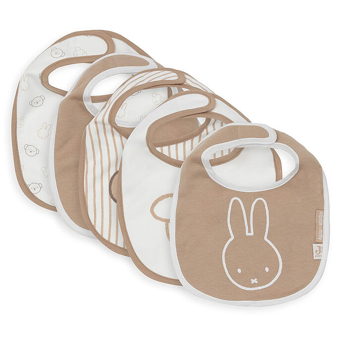 Lot de 5 Bavoirs Imperméables - Miffy Heads Jollein