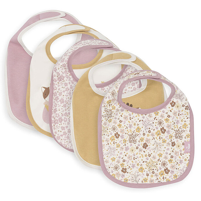 Lot de 5 Bavoirs Imperméables - Flower Fairies Jollein