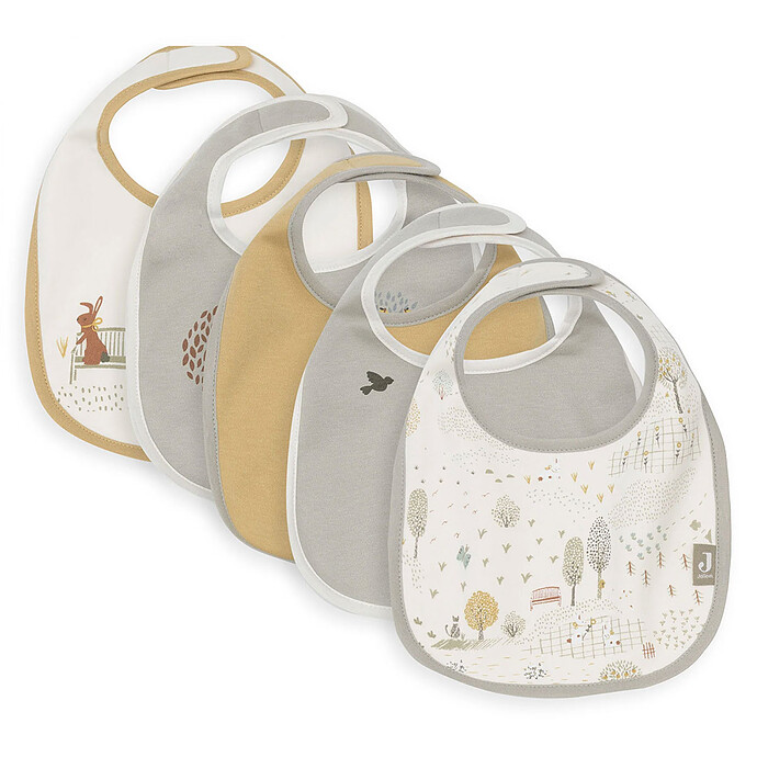 Lot de 5 Bavoirs Imperméables - Tiny Park Jollein