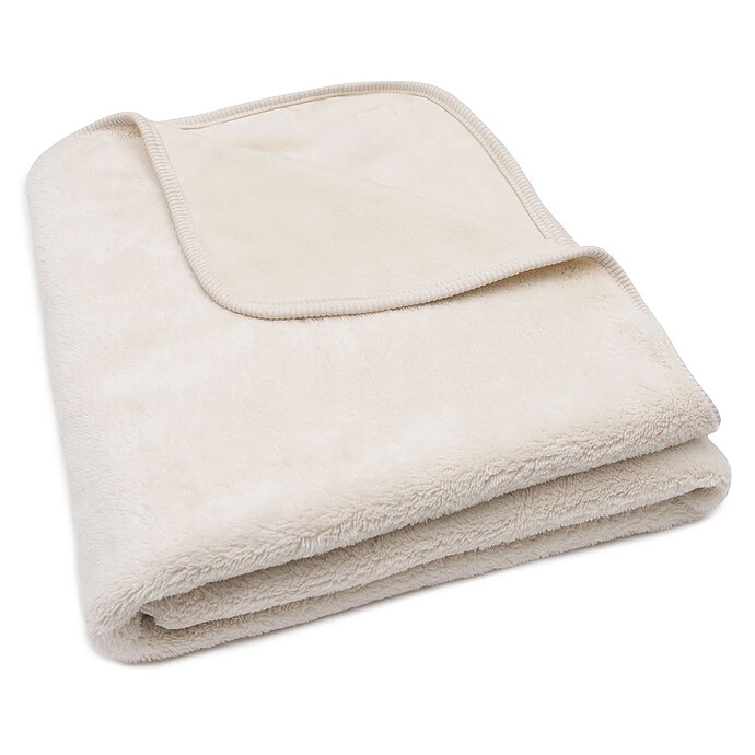 Avis Couverture Lit Bébé Basic Jersey Sherpa - Oatmeal 