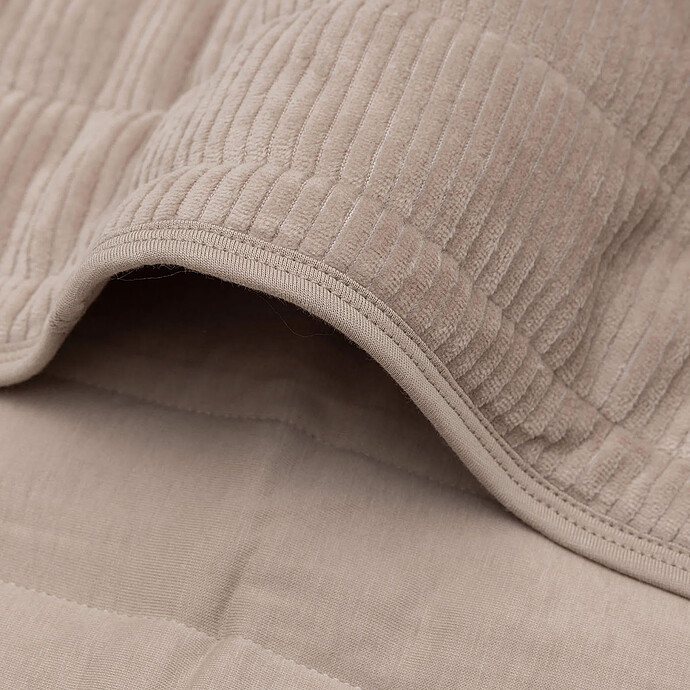 Couverture Berceau Velvet Rib - Milky Coffee pas cher