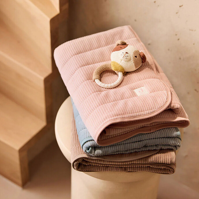 Avis Couverture Berceau Velvet Rib - Wild Rose