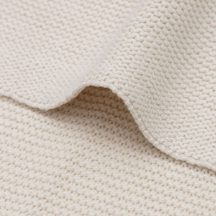 Couverture Lit Bébé Basic Knit - Oatmeal  pas cher