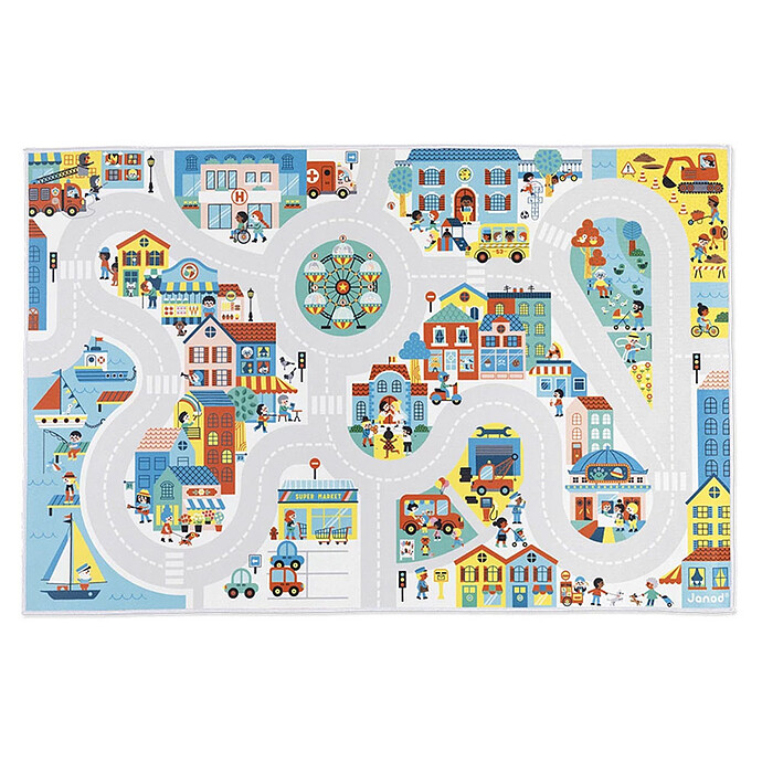 Tapis avec Circuit Ville - Cross Roads  Janod