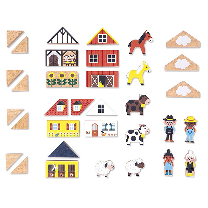 Avis Lot de 34 Cubes Campagne - Cross Roads 