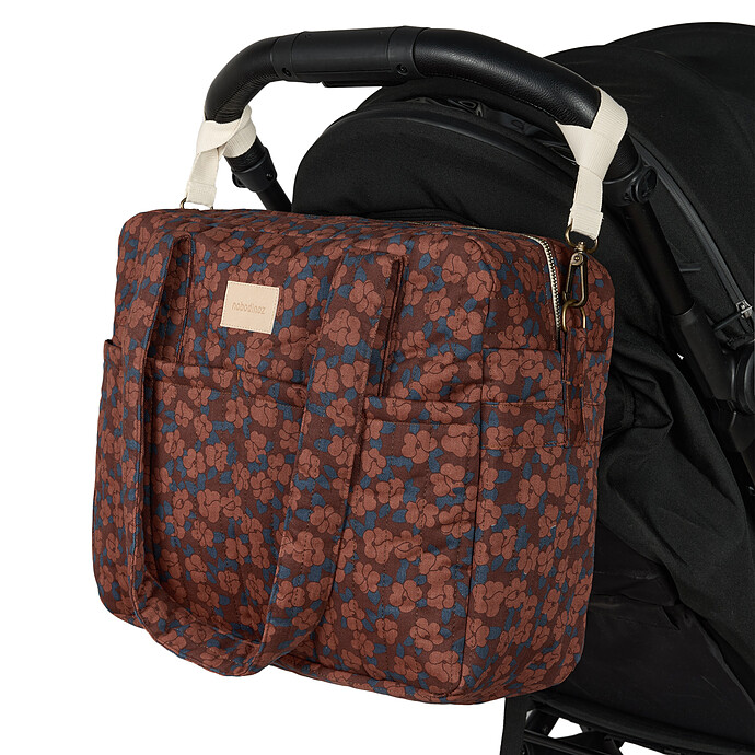 Sac à Langer Hyde Park - Maroon Poppies Nobodinoz