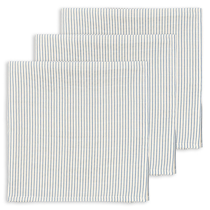Lot de 3 Langes - Stripe Blue Konges Sløjd