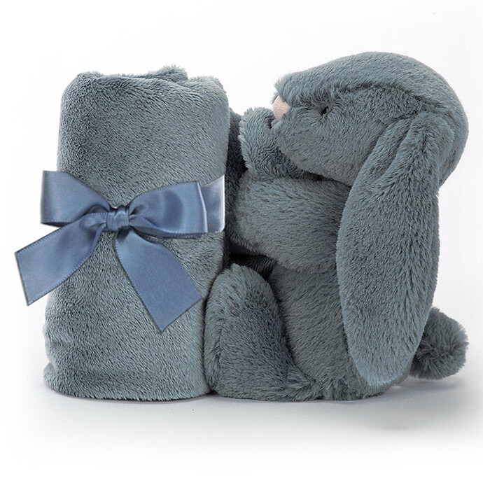 Bashful Dusky Blue Bunny Soother Jellycat