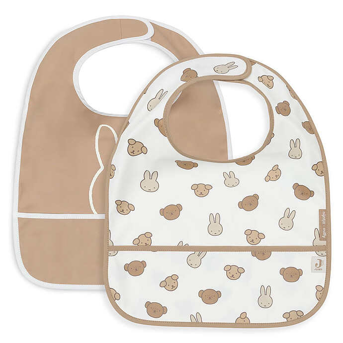 Lot de 2 Bavoirs Imperméables - Miffy and Friends Jollein