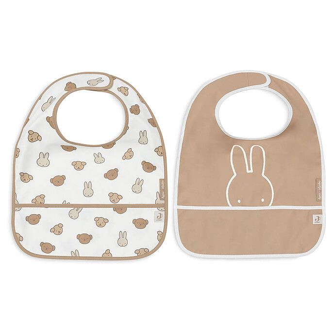 Lot de 2 Bavoirs Imperméables - Miffy and Friends Jollein
